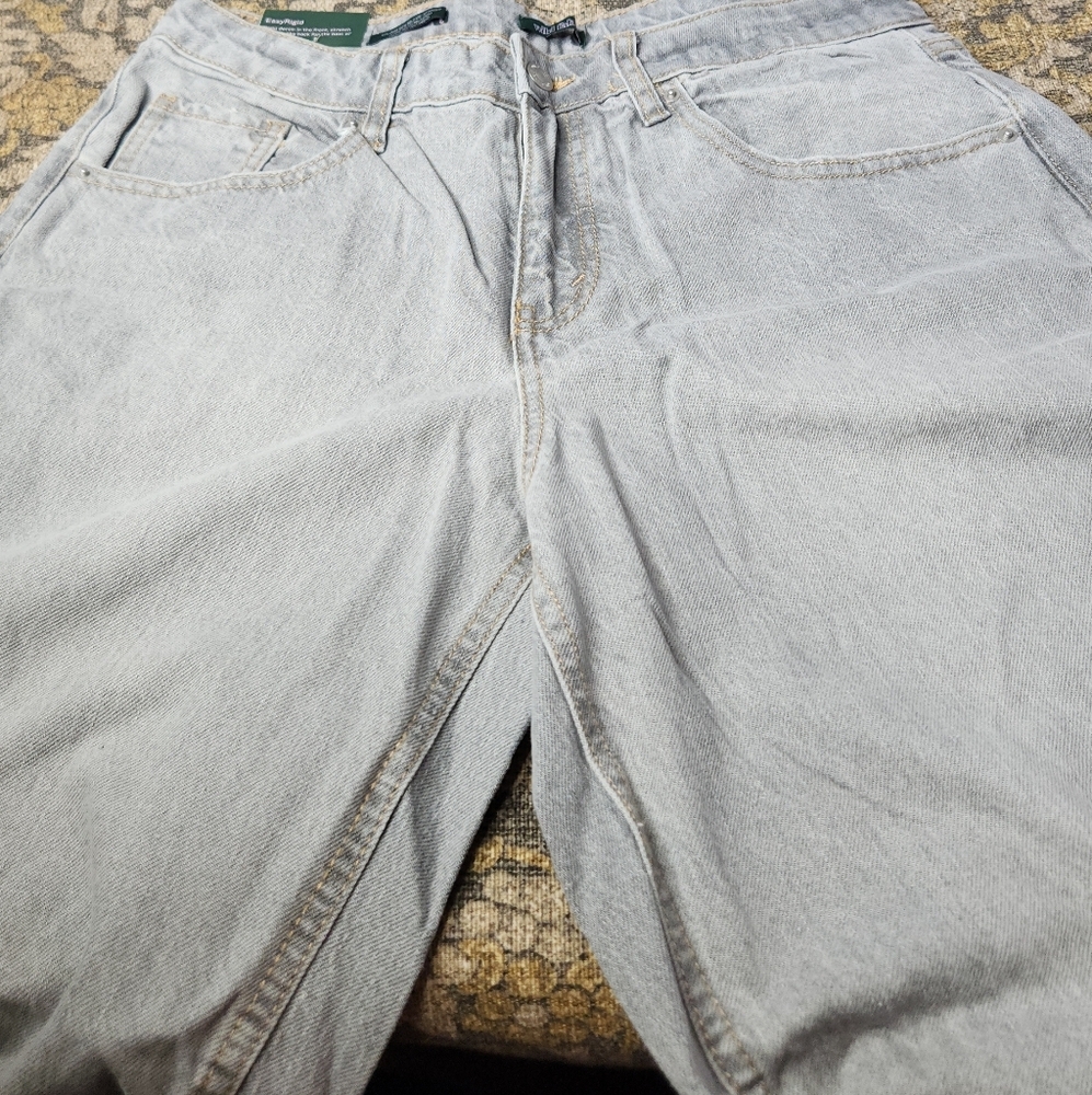 Wild Fable Mid-Rise 90s Relaxed Straight Gray Jeans Size 8/31" - Picture 9 of 16